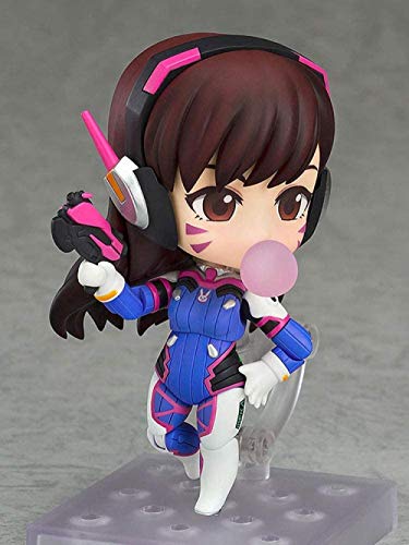 Overwatch D.Va Classic Skin Edition Versión de Dibujos Animados Anime Figura Estatua Estatua Lindo Estilo Adornos Anime Sculpture 10cm PVC Juguete Acción Figura Escultura