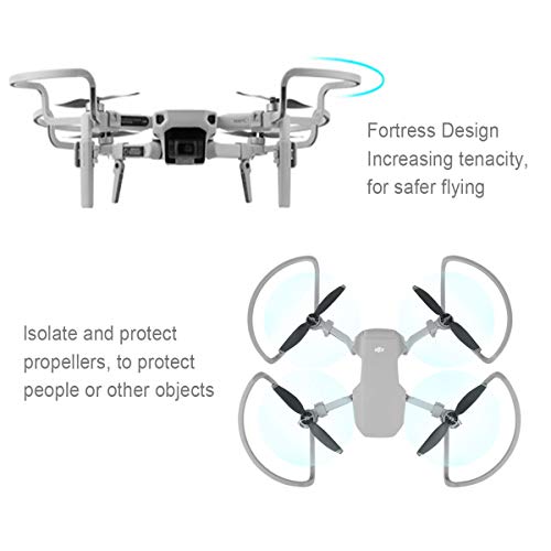 O'woda Protectores de hélices para Drones + Extensores de Patas de Tren de Aterrizaje Plegables, 2 en 1 Accesorios de Protector de hélices extraíbles para dji Mavic Mini 2/Mavic Mini Drone