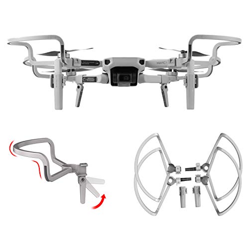 O'woda Protectores de hélices para Drones + Extensores de Patas de Tren de Aterrizaje Plegables, 2 en 1 Accesorios de Protector de hélices extraíbles para dji Mavic Mini 2/Mavic Mini Drone