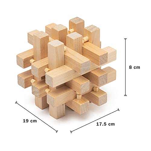 PAMRAY Juguetes Rompecabezas de Madera Set IQ Juguete Educativo 3D Cubo Juego Enigma para Niños Adolescentes Style A