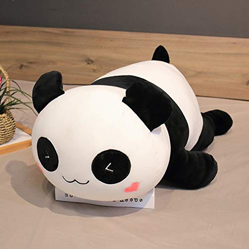 Panda Juguetes De Peluche Sonrisa Panda Almohada Muñeca Con Corazones En La Cara Para Niños Niñas Lindos Regalos Kawaii Felpa Sofá De Dibujos Animados Lindo Decoración Del Hogar 85cm Ojos Triangulares