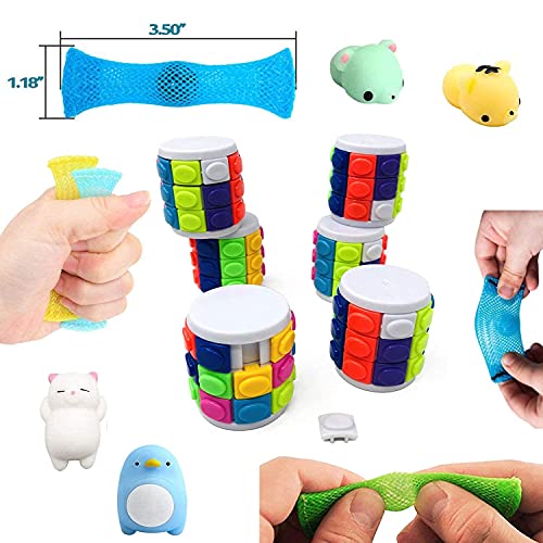 Paochocky 19 Piezas Fidget Toy Pack, Juguetes Sensoriales Fidget con Empujar la Burbuja Pop y Cubo Infinito para Antiestres, Juguetes contra el estrés y la ansiedad para niños y Adultos, TDAH