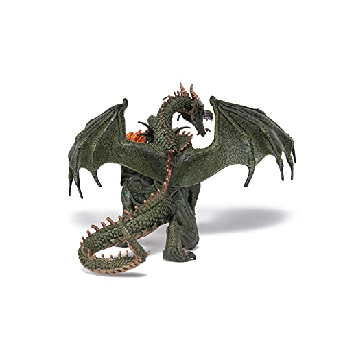 Papo 36019 Fantasy World Figura de dragón de Dos Cabezas, Multicolor