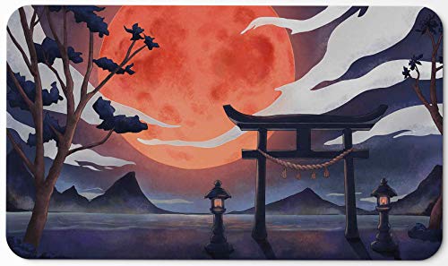 Paramint Blood Moon Torii Gate - Alfombra de Juego MTG - Compatible con tapete de Juego Magic The Gathering - Juega a MTG, YuGiOh, Pokemon, TCG - Diseños Originales y Accesorios