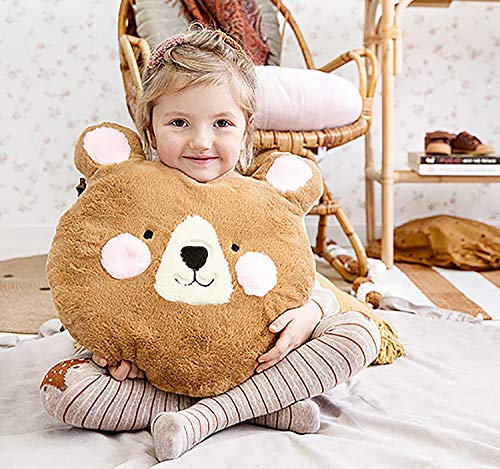 PartyDeco Almohadas rellenas Cojines de Felpa para niños de Diferentes diseños (Oso)