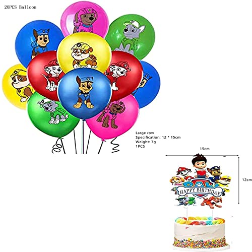 Pat' Patrulla Canina para fiesta de cumpleaños, diseño de la Patrulla Canina para la Patrulla Canina, decoración de tarta