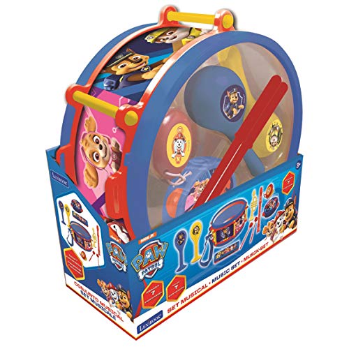 Patrulla Canina Chase Marshall Juguete Musical, Conjunto de 7 instrumentos Musicales, 7 instrumentos (Tambor, Maracas, Castañeta, Armónica, Grabadora, Trompeta, Pandereta), juguete conveniente para