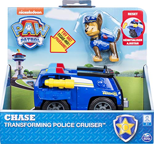 PAW Patrol Chase's Transforming Police Cruiser con megáfono abatible, para Edades de 3 años en adelante