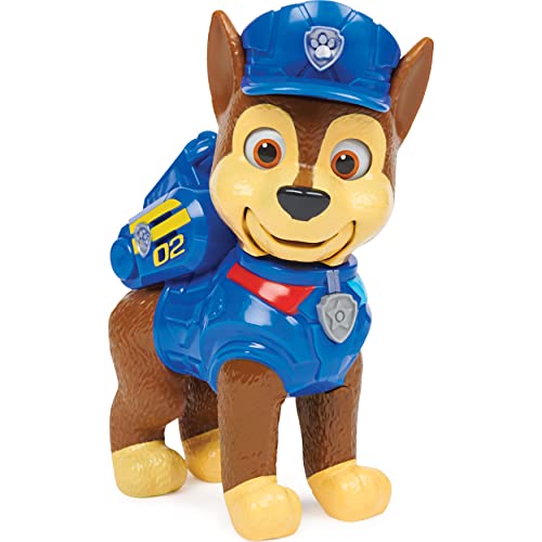 Paw Patrol Figura interactiva de Chase Mission Pup de la película cinematográfica de 15 cm, con Efectos de Sonido, a Partir de 3 años