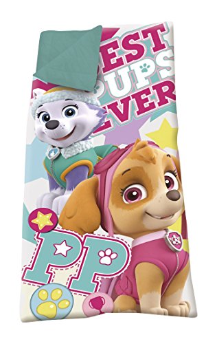 Paw Patrol Saco de Dormir de 140 x 70 cm, Poliéster, Rosa, Unica