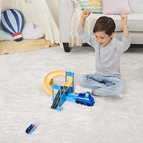 PAW PATROL with Die-Cast Vehicle, Scale True Metal Rescue Track Set con Exclusivo vehículo Chase a presión, Escala 1:55 (Spin Master PAWP-362143)