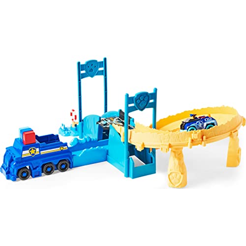 PAW PATROL with Die-Cast Vehicle, Scale True Metal Rescue Track Set con Exclusivo vehículo Chase a presión, Escala 1:55 (Spin Master PAWP-362143)