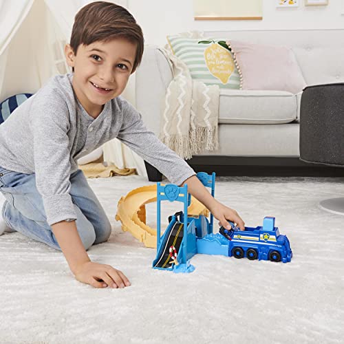 PAW PATROL with Die-Cast Vehicle, Scale True Metal Rescue Track Set con Exclusivo vehículo Chase a presión, Escala 1:55 (Spin Master PAWP-362143)