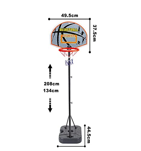 PEKECARS Canasta de Baloncesto Regulable