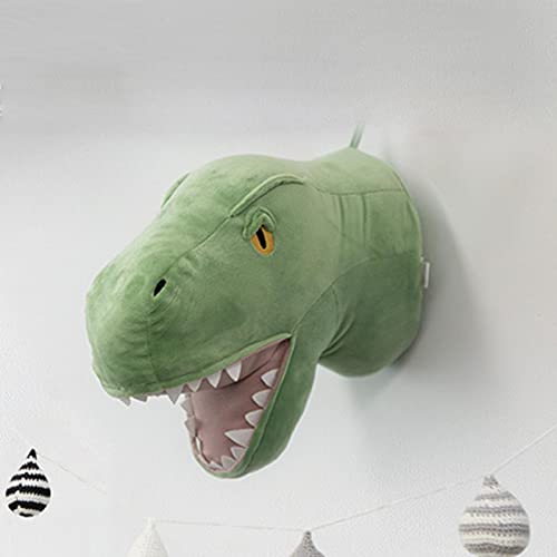 Peluche con forma de dinosaurio relleno, regalo de cumpleaños, dinosaurio, peluche, decoración de cabeza de juguete