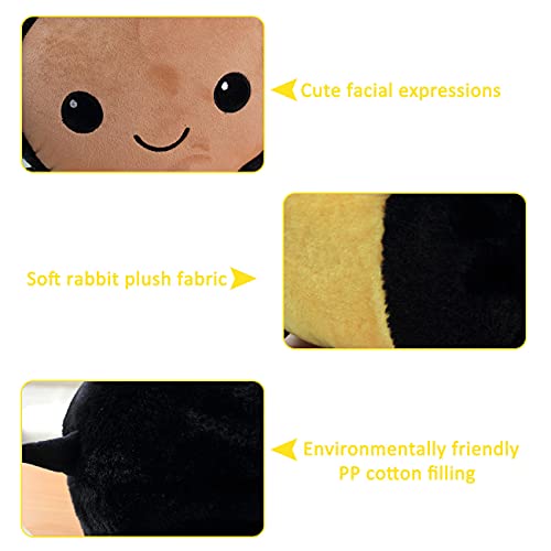 Peluche de Abeja Súper Suave, Peluche de Abeja Lindo Muñeco, Lindo Animal de Peluche Abeja Juguete, Peluche Suave Almohada de Felpa de Abeja Amarilla para Regalos de Niños(20cm)