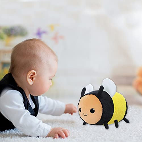 Peluche de Abeja Súper Suave, Peluche de Abeja Lindo Muñeco, Lindo Animal de Peluche Abeja Juguete, Peluche Suave Almohada de Felpa de Abeja Amarilla para Regalos de Niños(20cm)