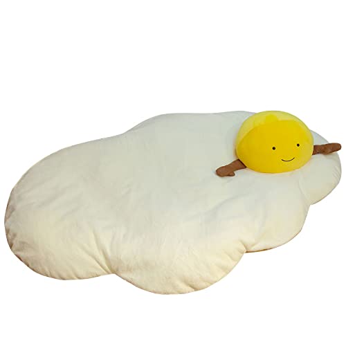 Peluche De Huevo Escalfado, Lindo Huevo Escalfado, Alfombrilla De Juego, Muñeca para Niños, Almohada De Muñeco De Peluche, Lindo Cojín De Yema De Huevo para Muñeco De Peluche