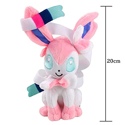 Peluches 20cm Pokemon De Peluche De Juguete Eevee Sylveon Muñecos De Peluche Kawaii Película De Dibujos Animados Anime Relleno Anniversaire Peluche Niña Niños Juguetes Regalo