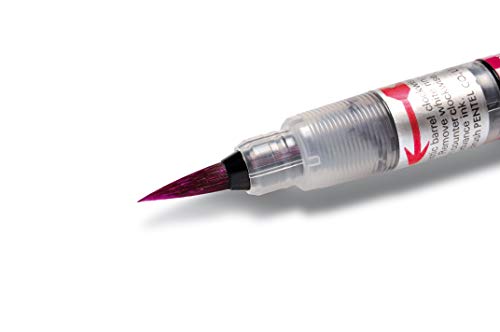 Pentel Color Brush - Pincel recargable, color rojo