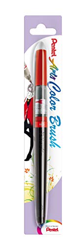 Pentel Color Brush - Pincel recargable, color rojo