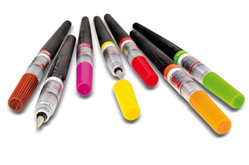 Pentel Color Brush - Pincel recargable, color rojo