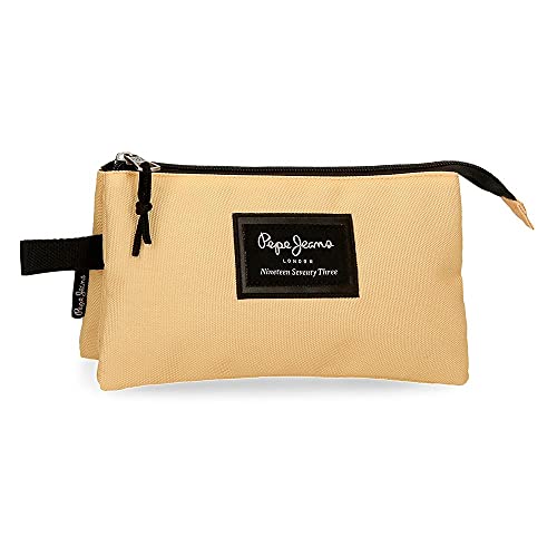 Pepe Jeans Aris Estuche Triple Amarillo 22x12x5 cms Poliéster