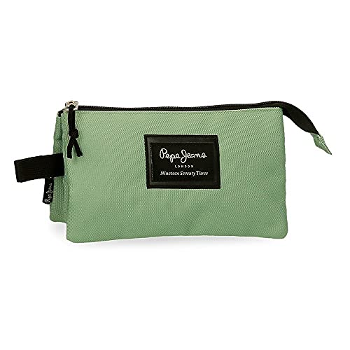 Pepe Jeans Aris Estuche Triple Verde 22x12x5 cms Poliéster