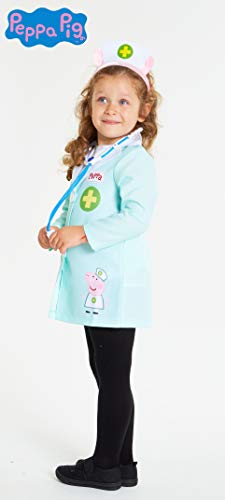 Peppa Pig Disfraz Niña, Disfraces Niña Niño con Accesorios de Juguete, Regalos Originales para Niñas y Niños Edad 3-5 Años (Verde, 4 años)