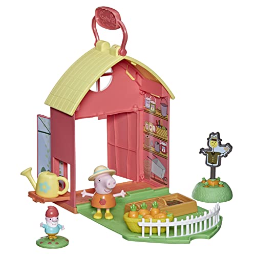 Peppa Pig Peppa's Adventures Peppas - Casita de jardín (1 Personaje, 5 Accesorios, con asa de Transporte, Apto para Mayores de 3 años)