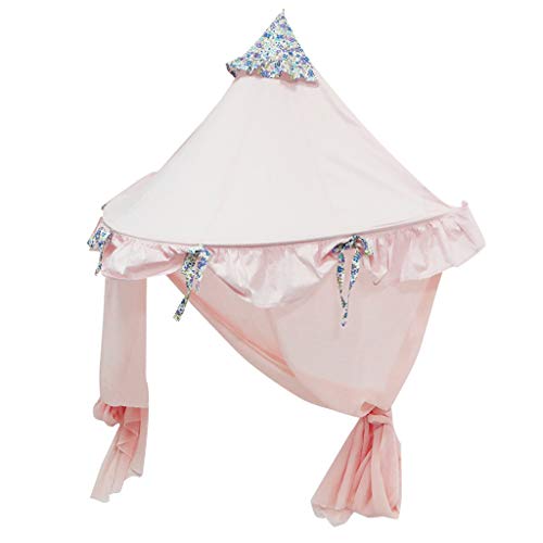 perfeclan Cama para Niños con Dosel De Bowknot con Mosquitero Y Tienda para Colgar - S - Rosa