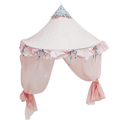 perfeclan Cama para Niños con Dosel De Bowknot con Mosquitero Y Tienda para Colgar - S - Rosa