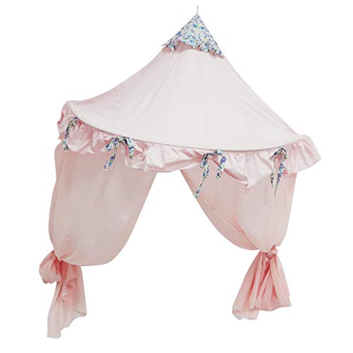 perfeclan Cama para Niños con Dosel De Bowknot con Mosquitero Y Tienda para Colgar - S - Rosa