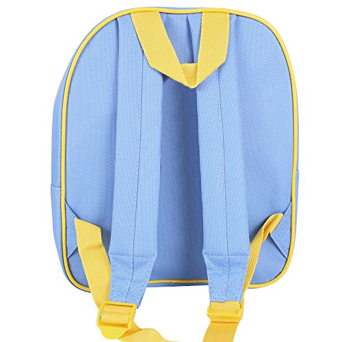 PERLETTI - Mochila Escolar Niño Mi Villano Favorito Azul Amarillo - Pequeño Bolso Escolar con Bob de los Minions - Bolsa Infantil Escuela Guarderia con Tirantes Regulables - 28,5x23x7,5 cm