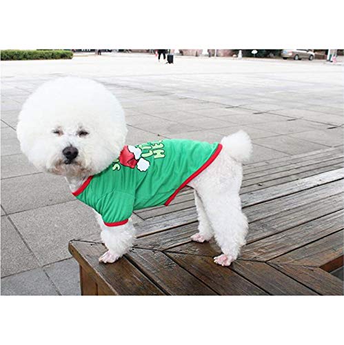 Perro Mascota Navidad Escudo Camiseta, Un Jersey Gorro De Navidad Trajes De Dos Piernas del Partido Sudadera Pijamas Suaves para Pequeñas Medianas Grandes Perros