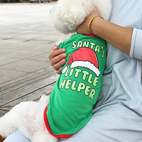 Perro Mascota Navidad Escudo Camiseta, Un Jersey Gorro De Navidad Trajes De Dos Piernas del Partido Sudadera Pijamas Suaves para Pequeñas Medianas Grandes Perros