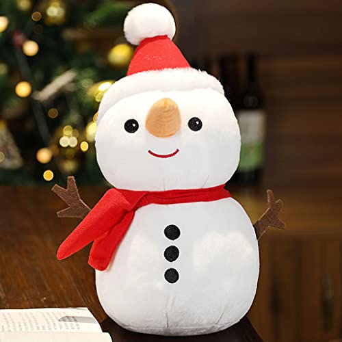 PHILSP Muñeca rellena Navidad Santa Claus/Alce/Muñeco de nieve Muñeca Juguete Decoración de la habitación del bebé Muñeca de peluche de Navidad ecológica 40CM E