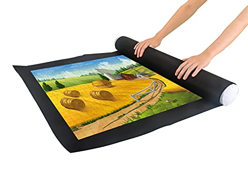 PIANETA Alfombrilla para rompecabezas de tela no tejida, rollo para guardar hasta 1500 piezas, práctico accesorio para guardar puzzles