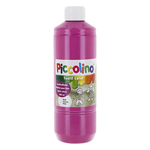 Pigcolino Textil Color - Pintura Textil (500 ml), Color Rosa