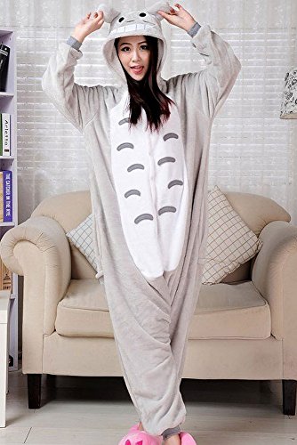 Pijama Kigurumi - Confeccionado en una pieza - Ideal incluso como disfraz de animal para carnaval, Halloween, fiestas cosplay, suave y cómodo de usar Totoro X-Large