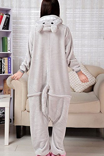 Pijama Kigurumi - Confeccionado en una pieza - Ideal incluso como disfraz de animal para carnaval, Halloween, fiestas cosplay, suave y cómodo de usar Totoro X-Large