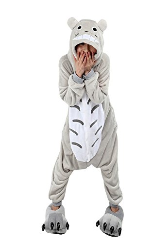 Pijama Kigurumi - Confeccionado en una pieza - Ideal incluso como disfraz de animal para carnaval, Halloween, fiestas cosplay, suave y cómodo de usar Totoro X-Large