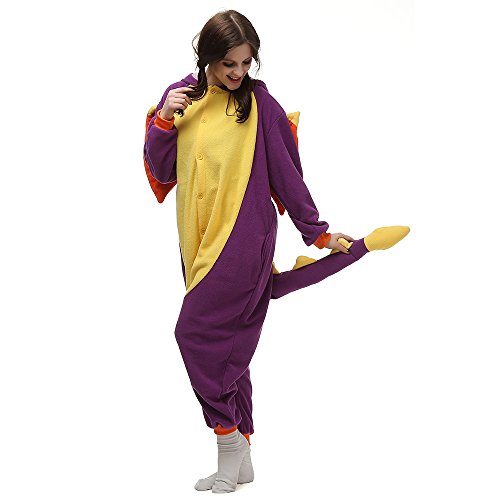 Pijamas Animales Mujer Disfraces de Cosplay para Adultos Pijama Enteros Dragon, M