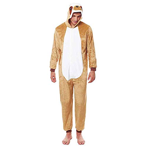 Pijamas Enteros de Animales Adultos Unisex (Tallas de Adultos S a L) Disfraz Oso Perezoso Mono Enterizo Adulto Carnaval Fiestas【Talla M】