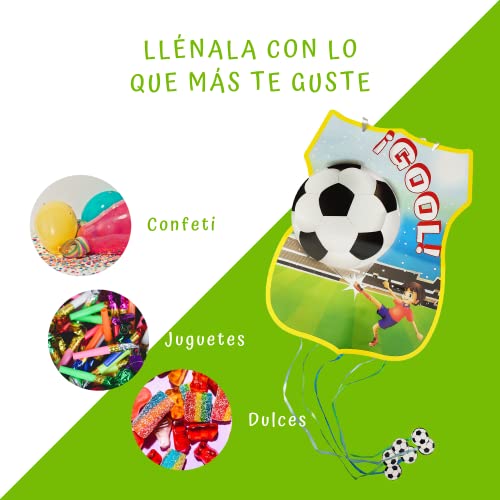 Piñata De Cumpleaños Grande De Fútbol Para Rellenar. Juguete De Aniversario, Fiesta Infantil Y Comunión Para Niño Y Niña