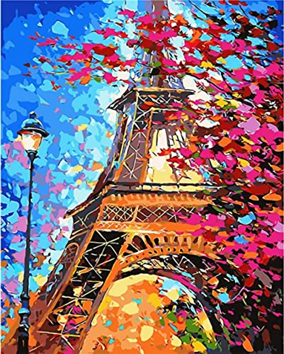 Pintar Con Numeros Torre Eiffel Colorear Por Numeros Adultos Pintar Por Numeros Niños Pintar Con Numeros Manualidades Para Adultos Kit Pintura Niños