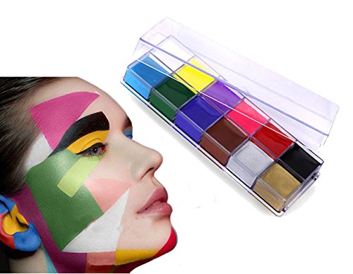 PINTURA corporal de 12 colores de pintura Pigment cuerpo teatro/payaso/Maquillaje Décor Halloween/color Facial pintura de aceite maquillaje Body Painting Deguisement