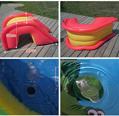 Piscinas para NiñOs Grandes TobogáN De Agua para NiñOs PequeñOs Familia JardíN Bomba De Mano 175 * 105 * 30 Cm