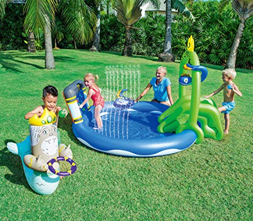 Piscinas para NiñOs Inflables con TobogáN Familia Hinchables Juegos Juguetes Jardin PequeñOs Profundidad 90.9