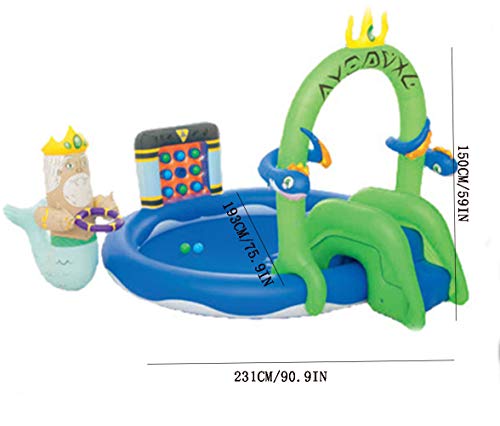 Piscinas para NiñOs Inflables con TobogáN Familia Hinchables Juegos Juguetes Jardin PequeñOs Profundidad 90.9